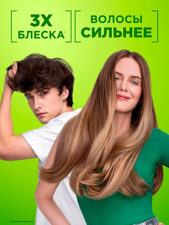 Garnier Fructis soch shampun, kuch va yorqinligi, 2 tasi 1 da, mustahkamlovchi, greypfrut ekstrakti bilan, 400 ml