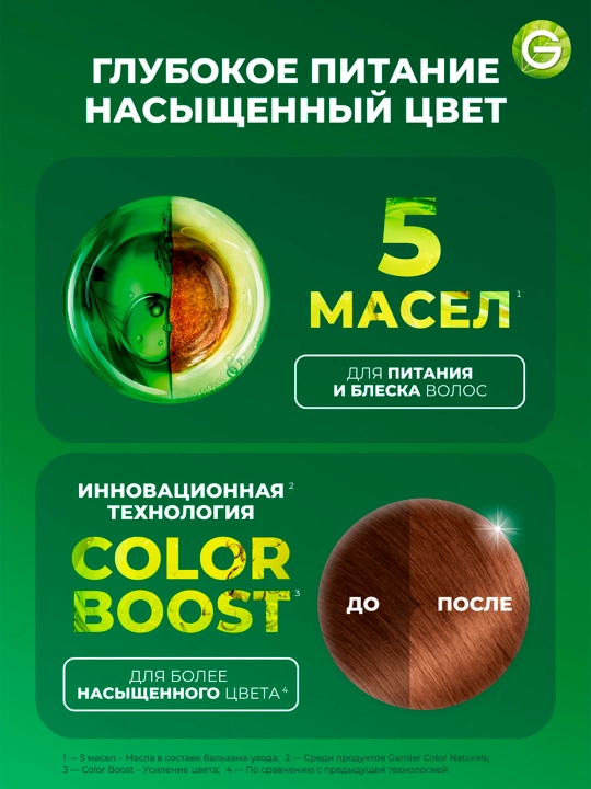 Sochlar uchun krem bo'yog' Color Naturals, ton 5.34 Dolchin