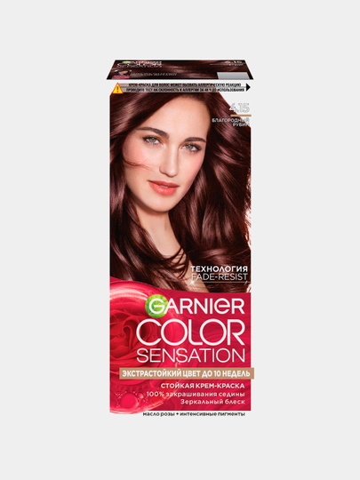 Soch bo'yog'i Garnier Color Sensation, ton4.15 olijanob yoqut