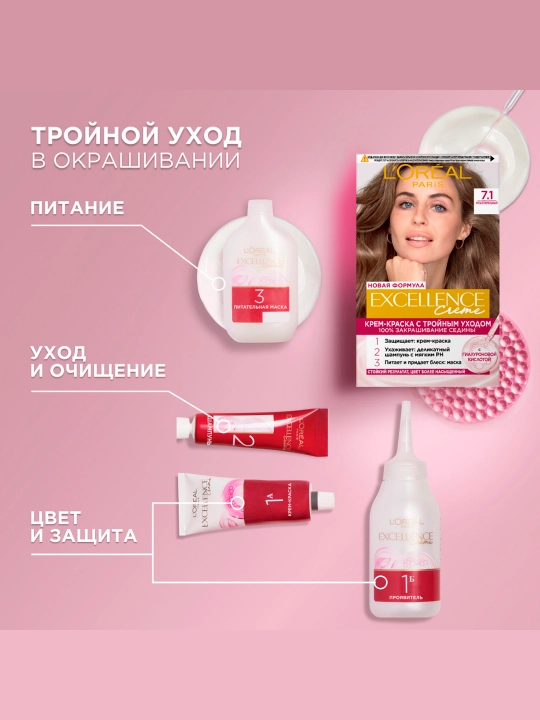 Краска для волос L'Oreal Paris Excellence Creme, тон 9.3, cветло-русый золотистый