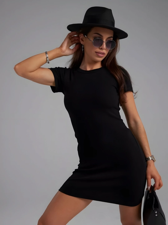 Платье женское из хлопка, офисное, повседневное, базовое