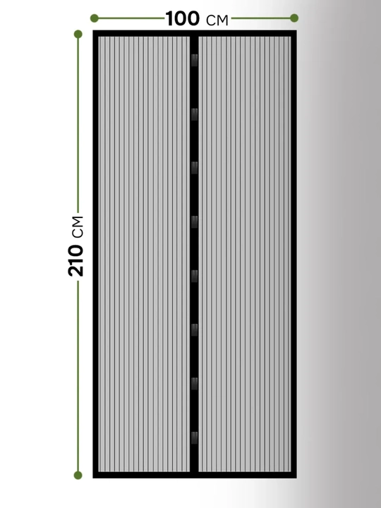 Chivin, pashsha va hasharotlarga qarshi eshik uchun magnitli chivin to‘ri, 100*210 sm