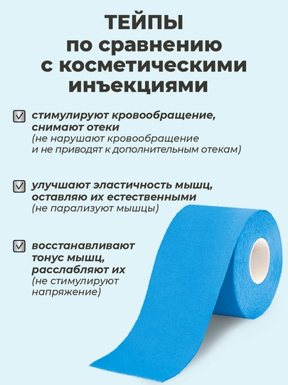 Кинезио тейп для лица и тела, с мягким клеем, тейп против морщин и отеков, спортивный