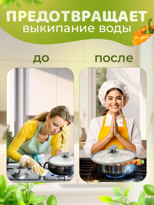 Силиконовый держатель от вскипания, для крышки, 3 вида