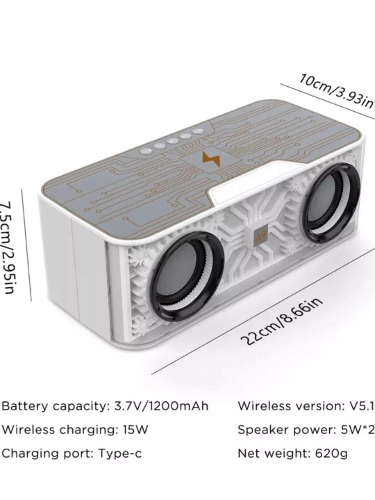 Portativ karaoke karnay, Bluetooth, 2 ta mikrofon, simsiz telefonni qo‘llab-quvvatlash