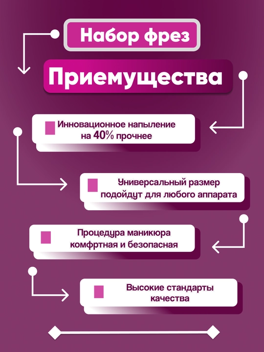 Профессиональный набор фрез, для маникюра и педикюра, по 1, 5, 7, 30 предметов