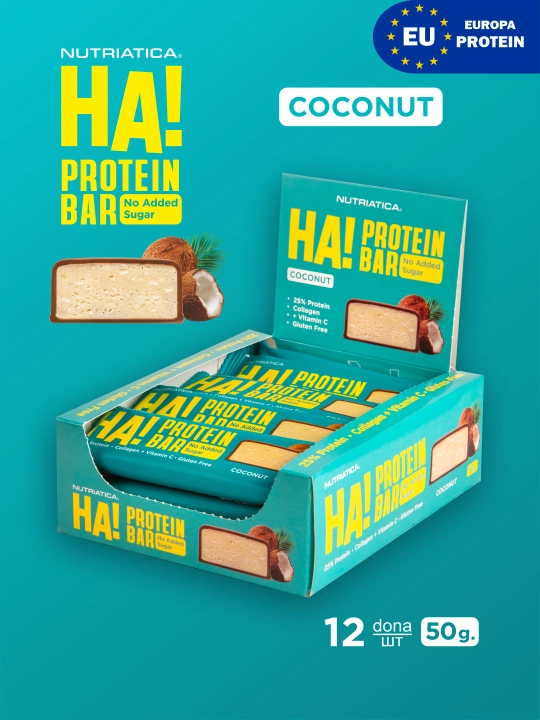 Proteinli batonchiklar NUTRIATICA HA! Shakarsiz