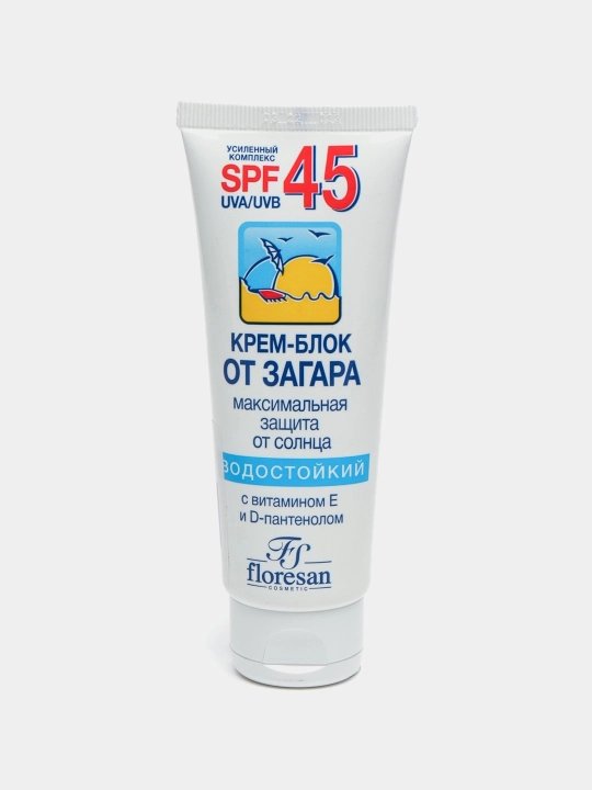 Quyoshdan himoyalovchi krem-blok Floresan SPF 45, 60 ml F-113