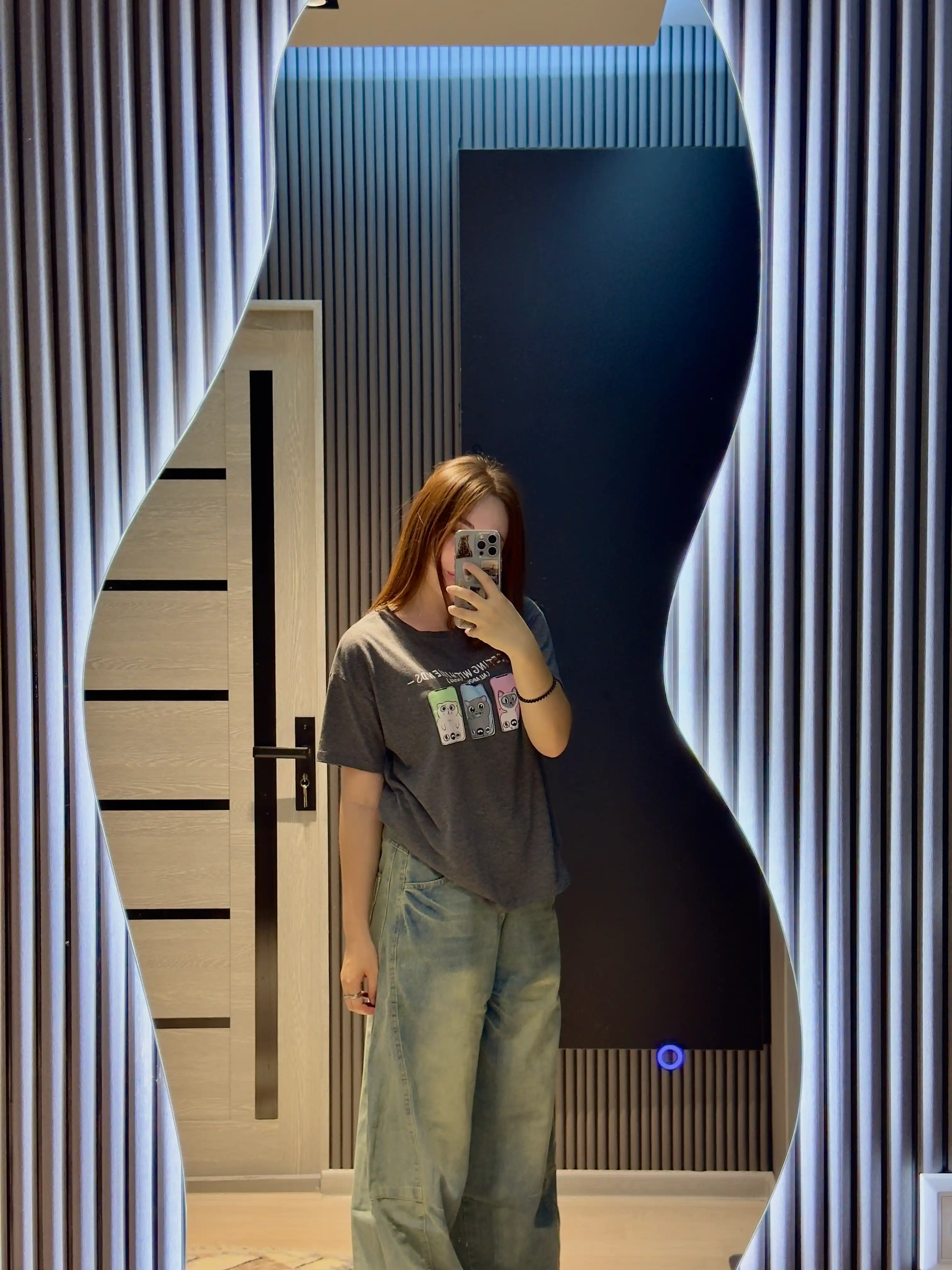 Ayollar uchun keng jinsilar Y2K koreys uslubi — oversize, baggi, baliqcha, baland bel
