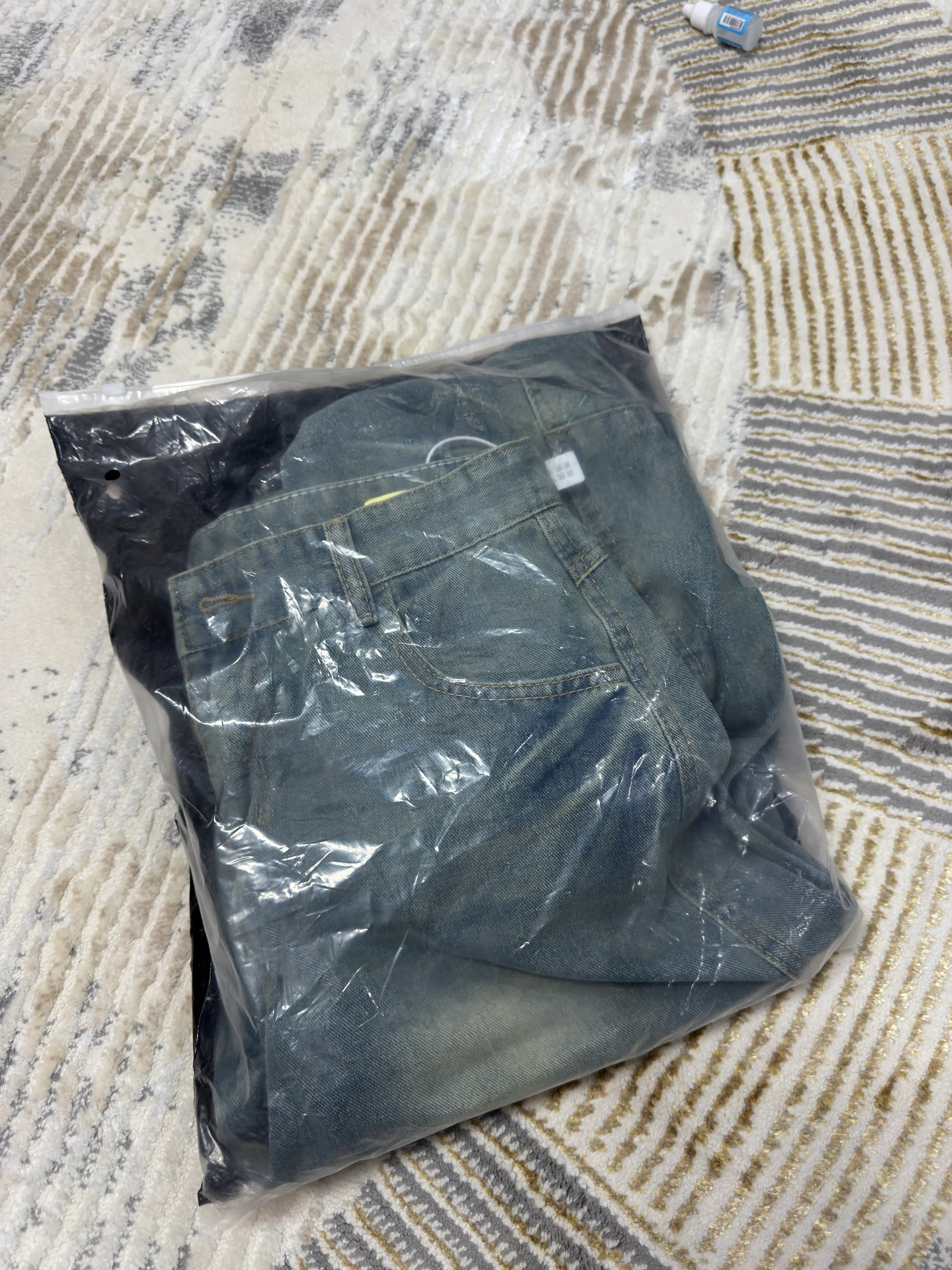 Ayollar uchun keng jinsilar Y2K koreys uslubi — oversize, baggi, baliqcha, baland bel