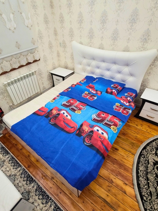 Bolalar choyshabi bir kishilik, eko bambuk, choyshab 1 ta, yostiq jildi 1 ta va ko'rpa jildi 1 ta