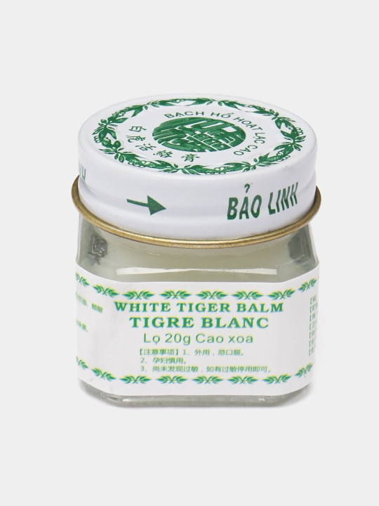 Grija, oyoq, qol, bo'g'im va barcha turdagi mushak og'riqlar uchun Oq yo'lbars yo'i, 20 gr