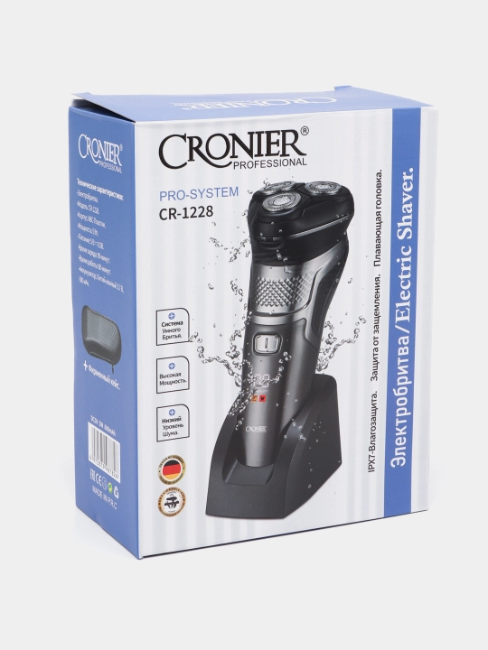 Erkaklar uchun elektr soqol mashinasi 3 tasi 1 da CRONIER-1227, CR-102, CR-1228, CR-1224