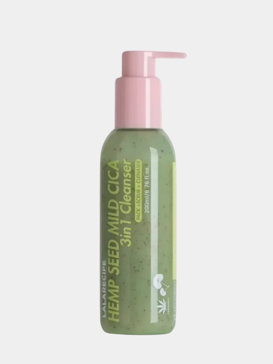 Yuz uchun gel ko'pik, LALARECIPE YUZU Self Foaming, CICA HEMP SEED 3 in1 Cleanser, 200 ml