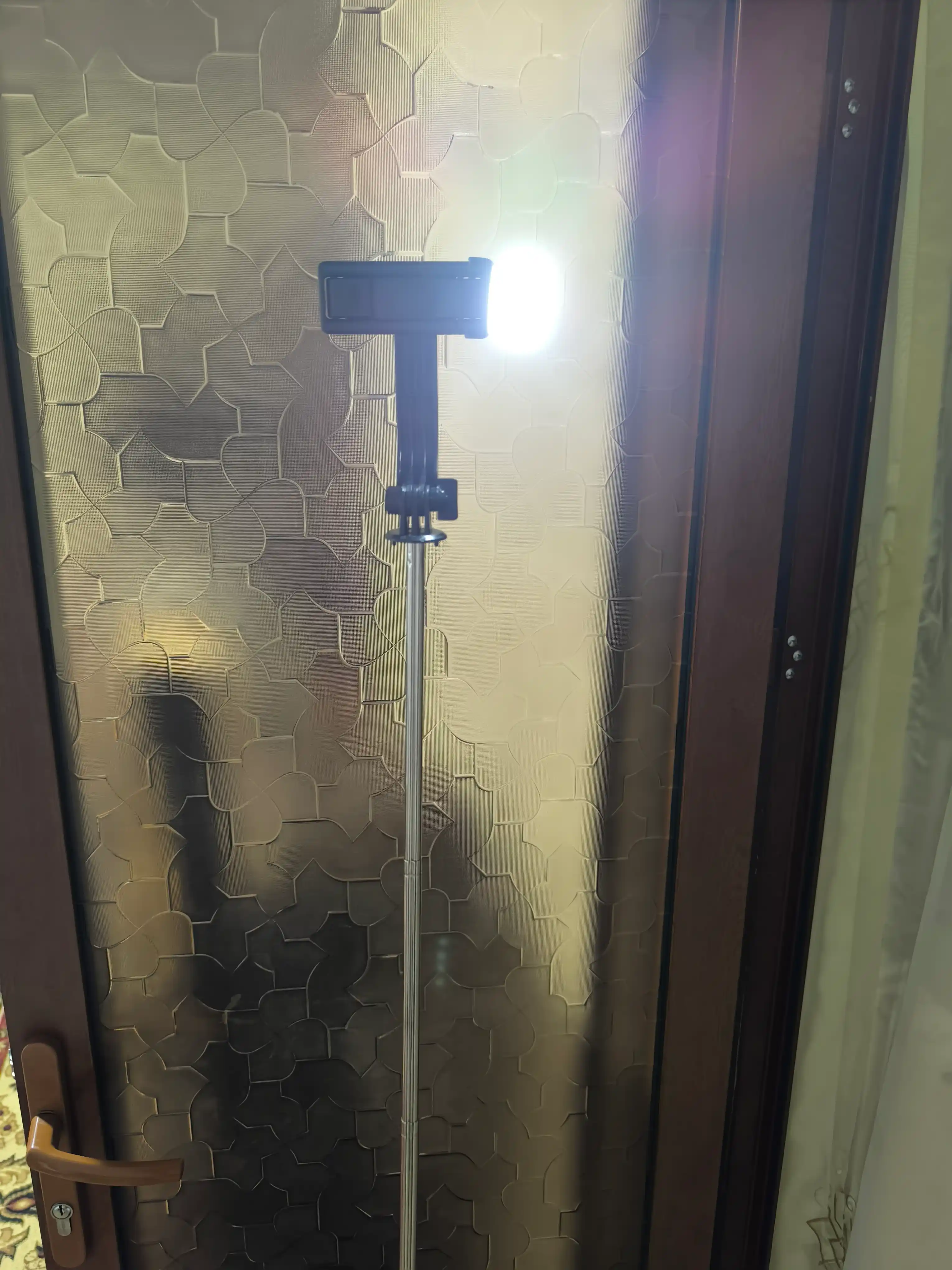 Telefon uchun shtativ, selfi uchun monopodi, Bluetooth pulti va chiroq bilan, 170 sm