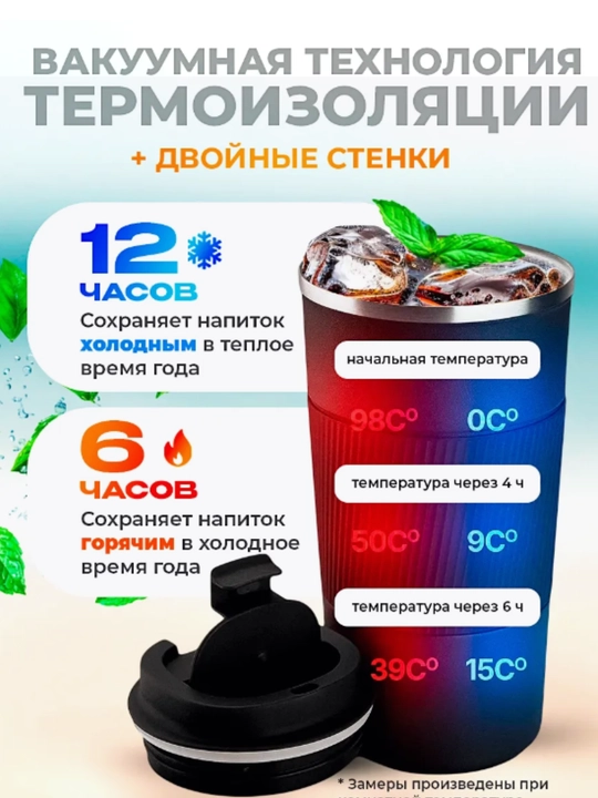 Choy va qahva uchun zanglamaydigan po'latdan yasalgan termosli krujka,