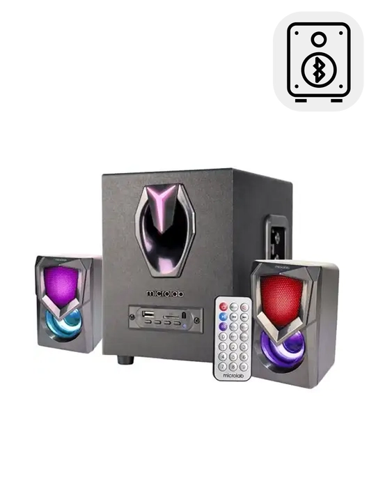 Microlab G101BT — 14 Вт 2.1-канальная акустическая система, RGB-подсветка, Bluetooth 5.0 - 
