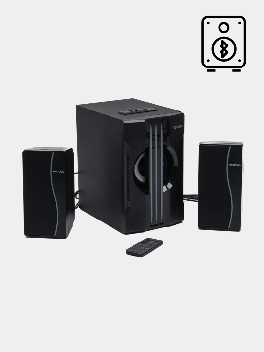 Сабвуфер Microlab G200BT, 2.1, 25W RMS, 2×15W + 15W, Bluetooth 5.0, USB, SD, AUX