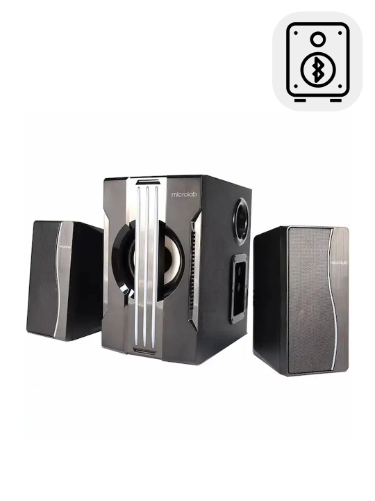 Сабвуфер Microlab G200BT, 2.1, 25W RMS, 2×15W + 15W, Bluetooth 5.0, USB, SD, AUX
