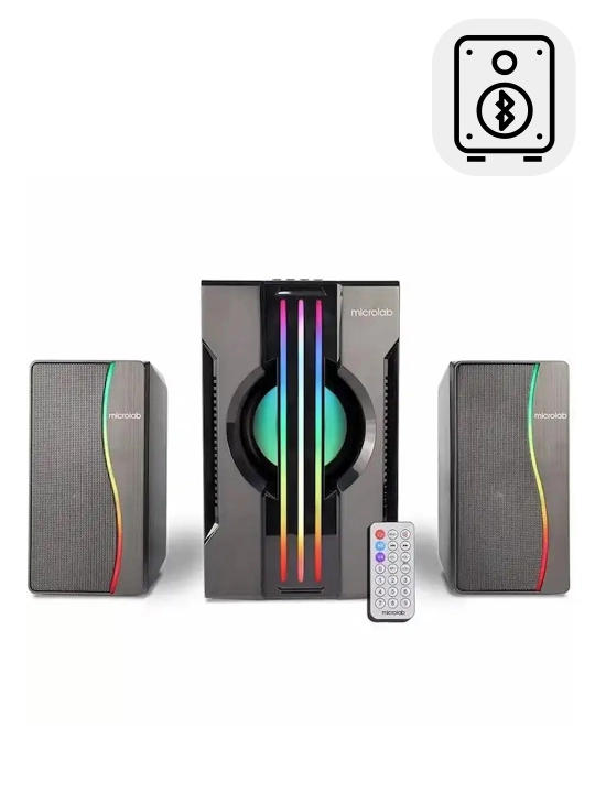 Сабвуфер Microlab G200BT, 2.1, 25W RMS, 2×15W + 15W, Bluetooth 5.0, USB, SD, AUX