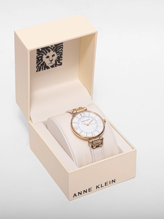 Ayollar qo'l soati Anne Klein 9168, tabiy charm