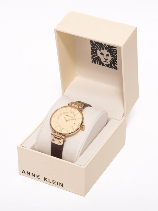 Ayollar qo'l soati Anne Klein 9168, tabiy charm