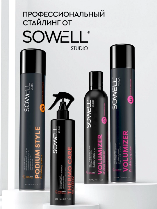 SoWell Studio Volumizer 400 ml professional o‘ta kuchli fiksatsiyalovchi soch bo‘yog‘i