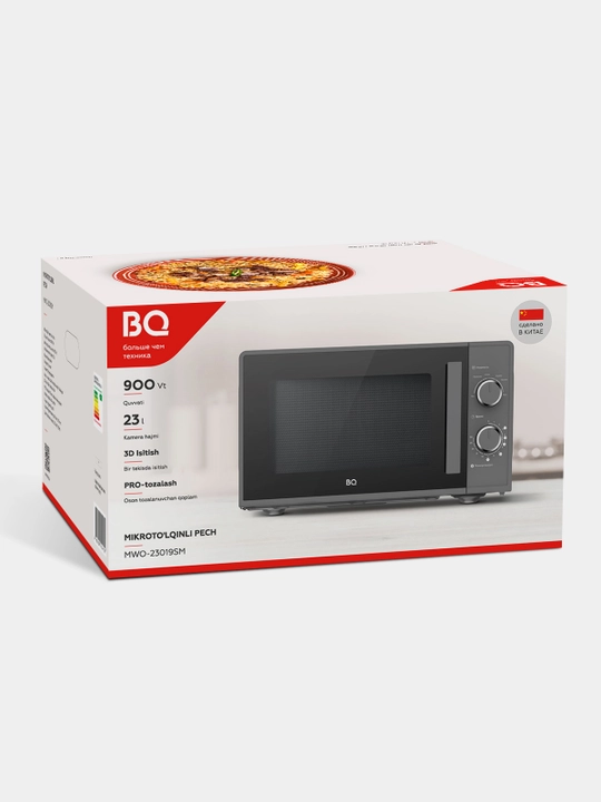 Mikroto'lqinli pech BQ MWO-23019SM, 23 litrli, quvvati 900 Vt
