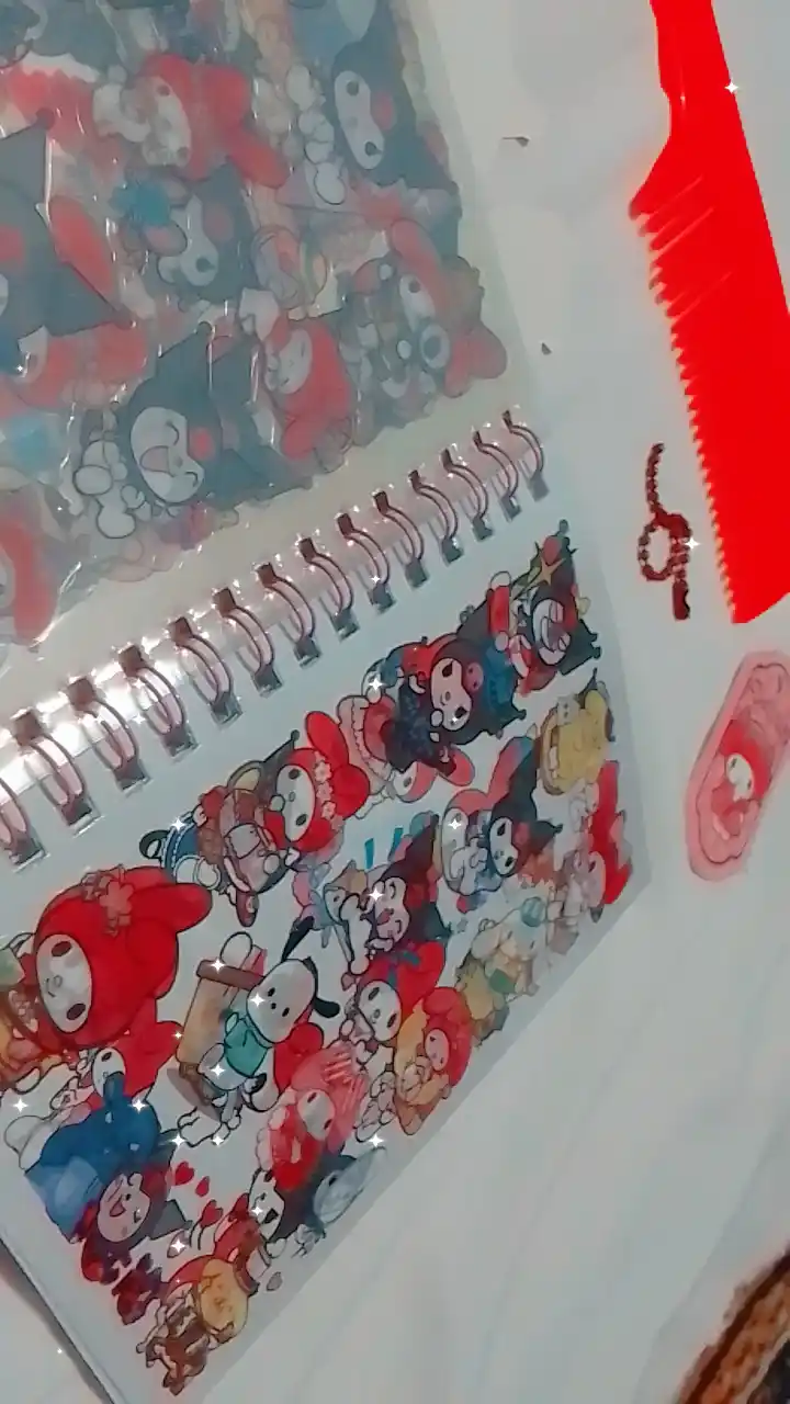 Bloknot stiker bilan Kuromi Sanrio, stiker kitobi, o'lchami 16 * 12 sm