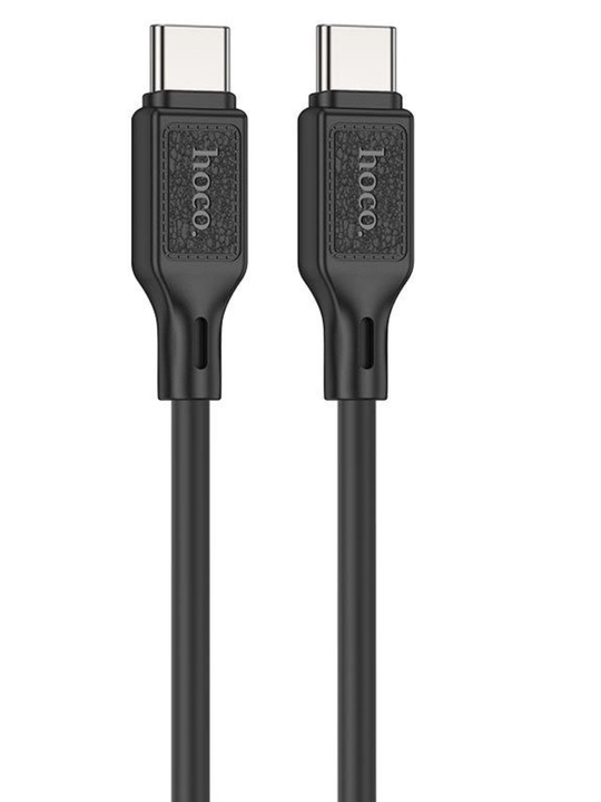 HOCO X90 Type-C to Type-C silikon zaryadlash va ma’lumot uzatish kabeli, 60W, 1 metr