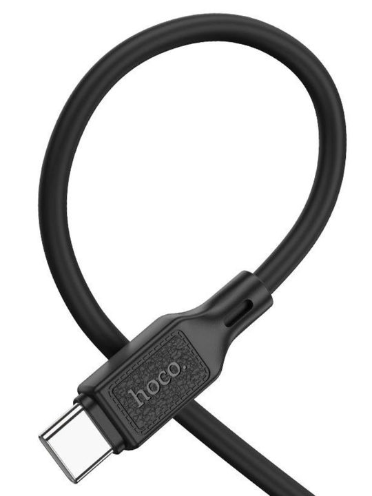 HOCO X90 Type-C to Type-C silikon zaryadlash va ma’lumot uzatish kabeli, 60W, 1 metr