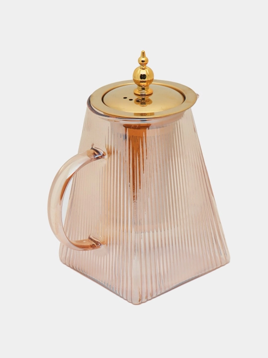 Yodli rangli issiqqa chidamli shisha choynak 950 ml