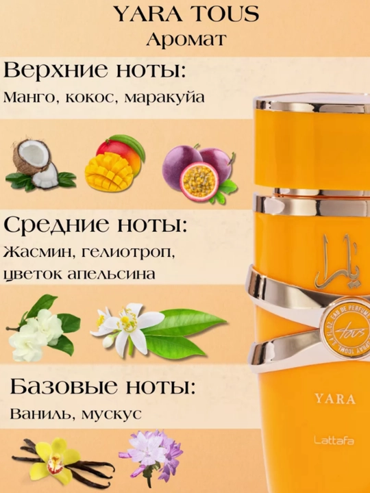 Ayollar uchun arab parfyum Lattafa Yara TOUS 100 ml - 