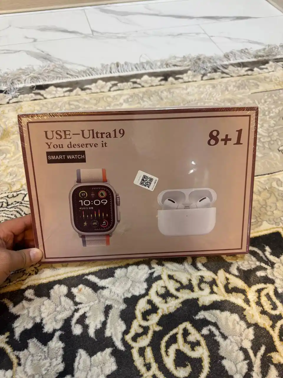 Умные часы, Smart Watch Ultra и наушники iPods pro, с 8 ремешками, подарочный набор 10 в 1