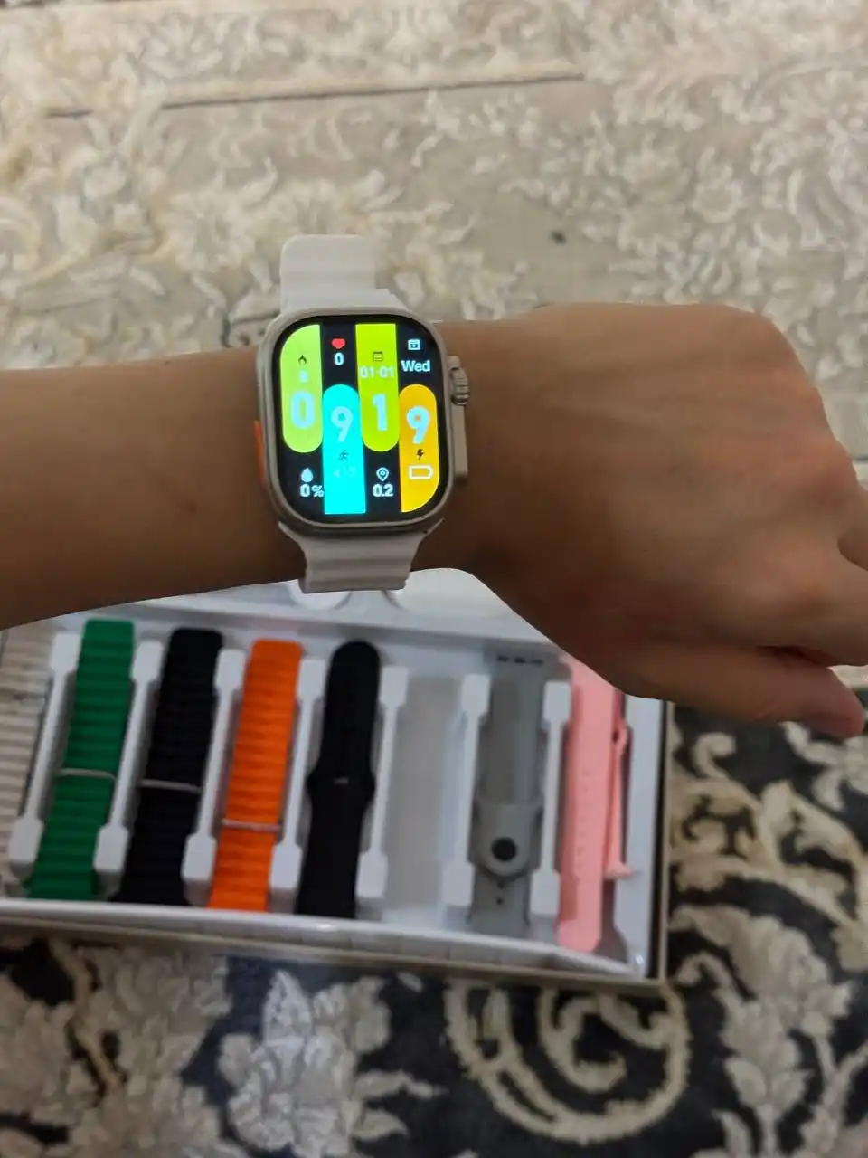Умные часы, Smart Watch Ultra и наушники iPods pro, с 8 ремешками, подарочный набор 10 в 1