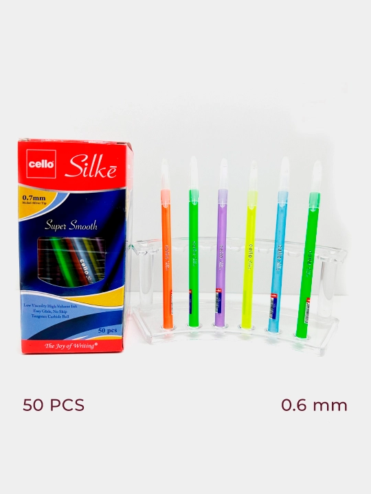 Ручки Silke 0,7 мм, синие, по 10 шт - 