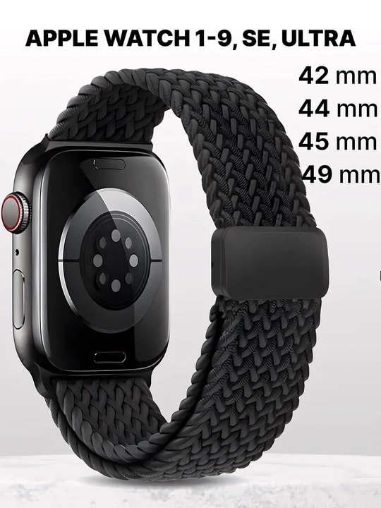 Нейлоновый ремешок с магнитной застёжкой для Apple Watch 3–9, SE, SE 2 и Ultra, 42–49 мм