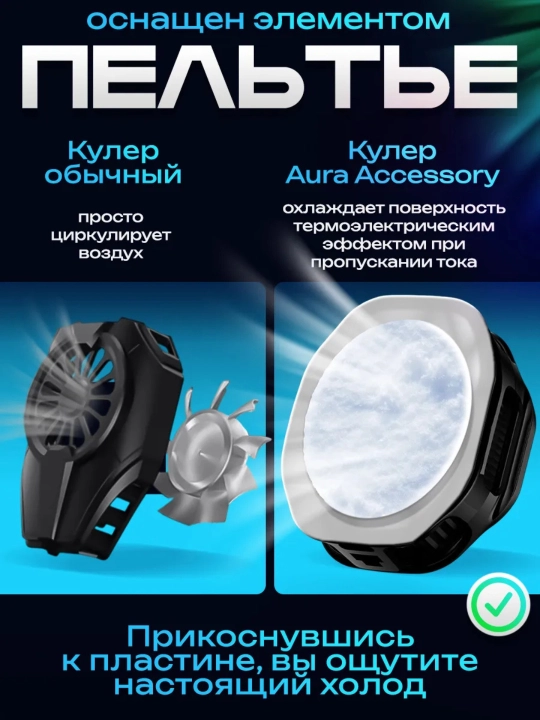 Смарт кулер для телефона с AI управлением и цифровым дисплеем,  кулер