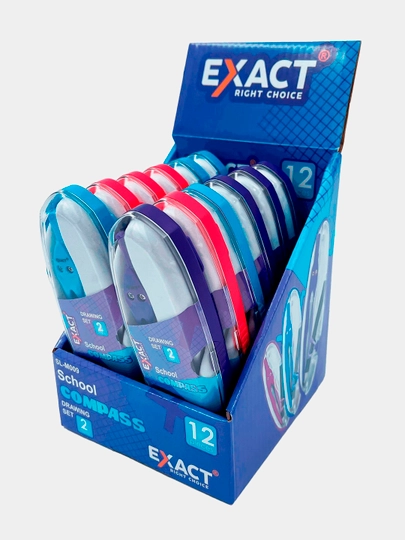 Набор чертежных инструментов Exact SL-M009 — EXACTUZ-P1B7FA0-ГОЛУБ