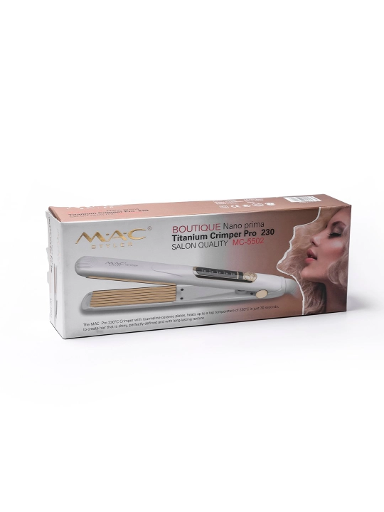 Гофре для волос M.A.C Styler MC-5502, титановые пластины, безвредны для волос
