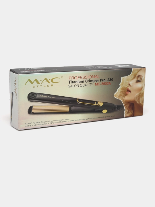 Гофре для волос M.A.C Styler MC-5502, титановые пластины, безвредны для волос