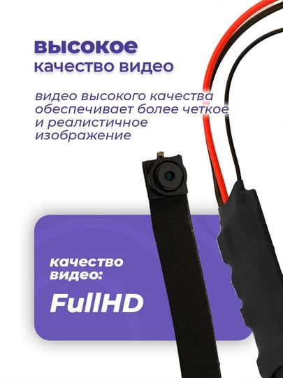 Мини WI FI широкоугольная камера на шлейфе 4К, ночное видение, карта памяти до 128гб