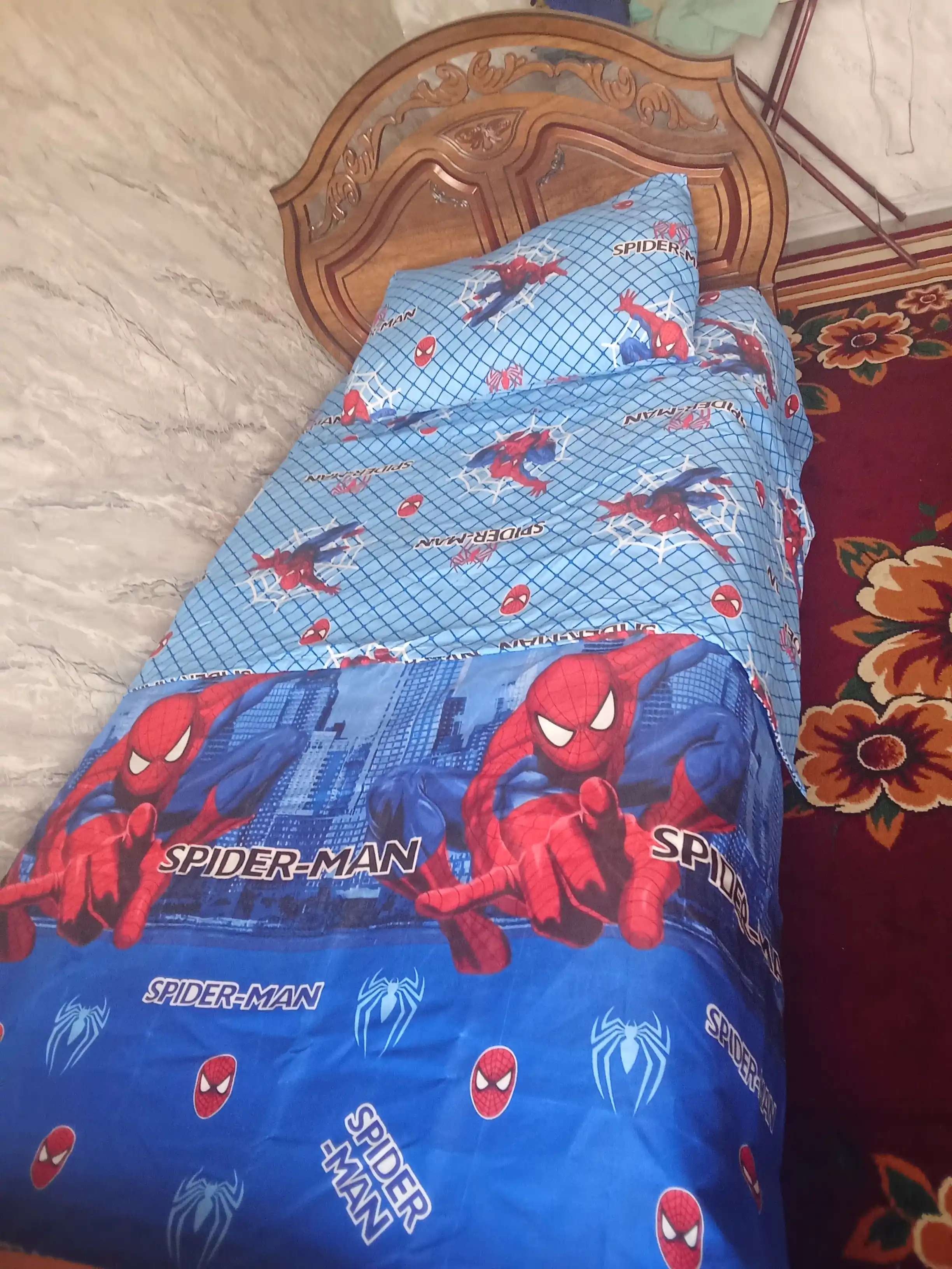 Bolalar choyshabi bir kishilik, eko bambuk, choyshab 1 ta, yostiq jildi 1 ta va ko'rpa jildi 1 ta
