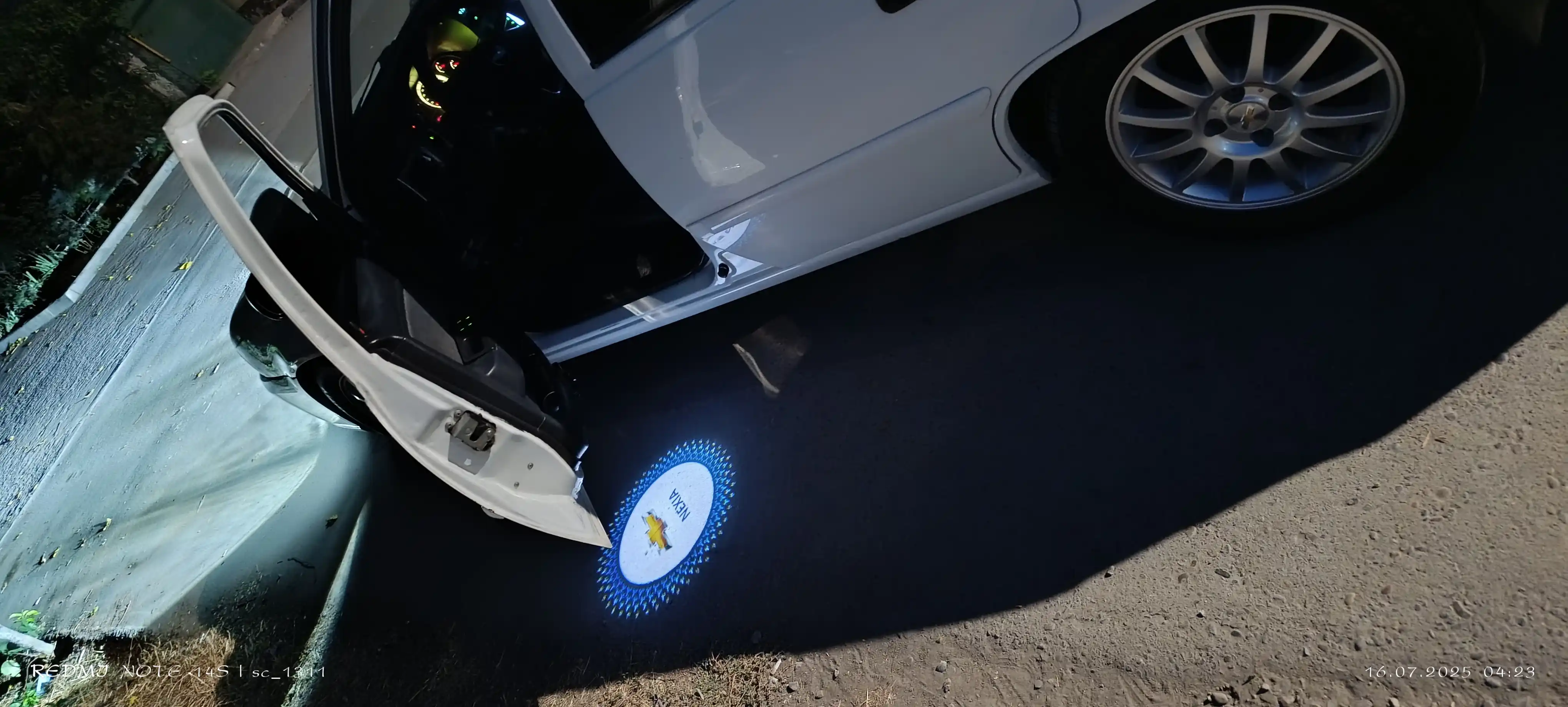 Светодиодная подсветка двери автомобиля, с логотипом Chevrolet, 1 шт
