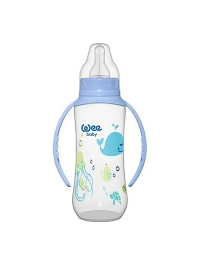 Wee Baby бутылочка с силиконовой соской и ручками  (150 мл / 270 мл) — WEE-WEE4445-СВЕТСИН-744