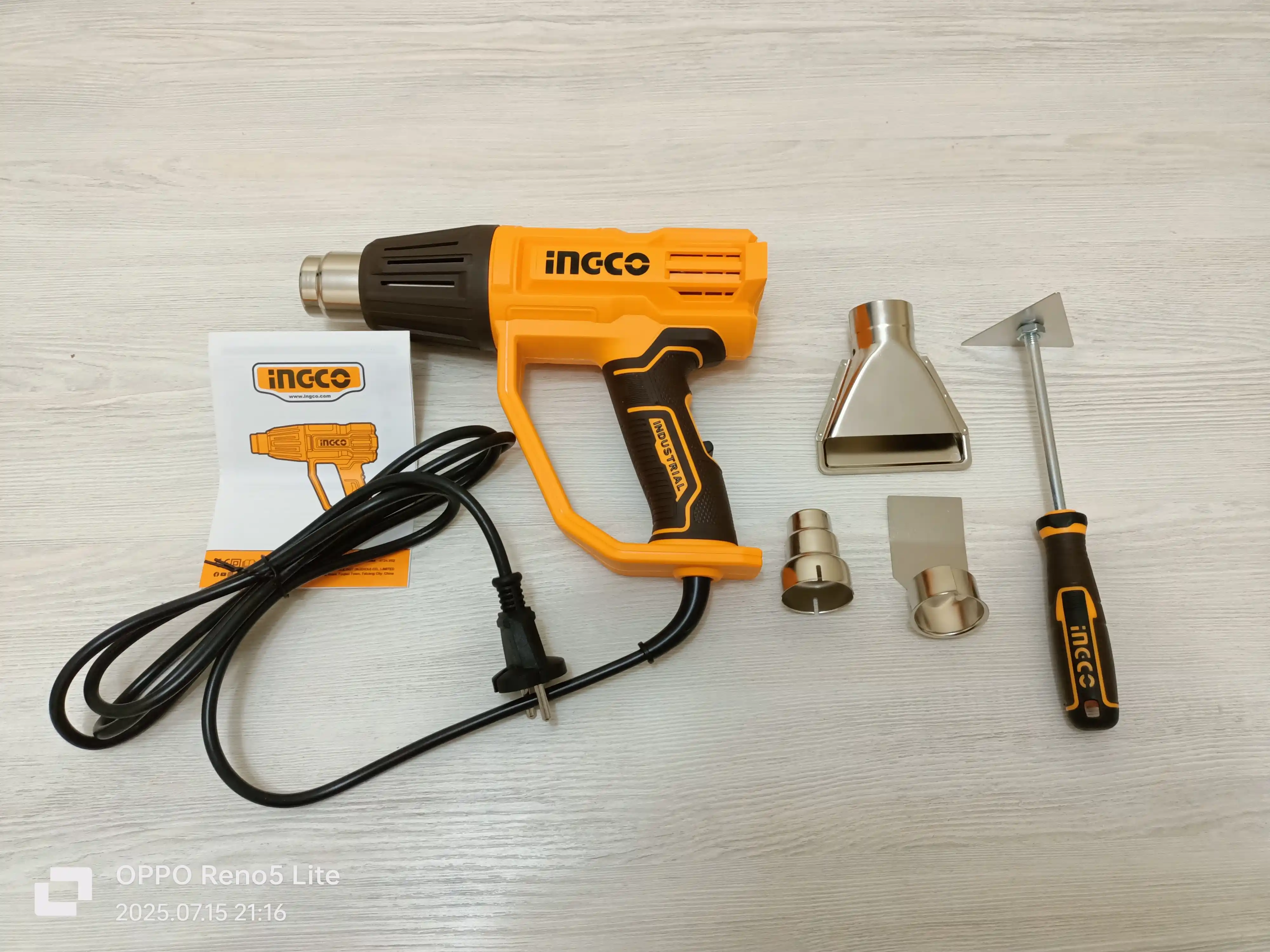 Qurilish feni INGCO HG200078, 2000 Vt