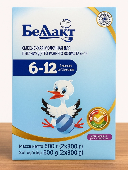 Bellakt 6–12 oylik bolalar uchun sutli aralashma, 600 g