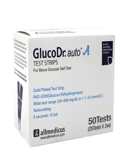 GlucoDr auto A test tayoqchalari - 
