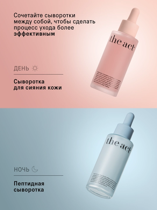 Набор для лица, сыворотка кислотная, ночная, с пробиотиками, с церамидами, антиоксидантная