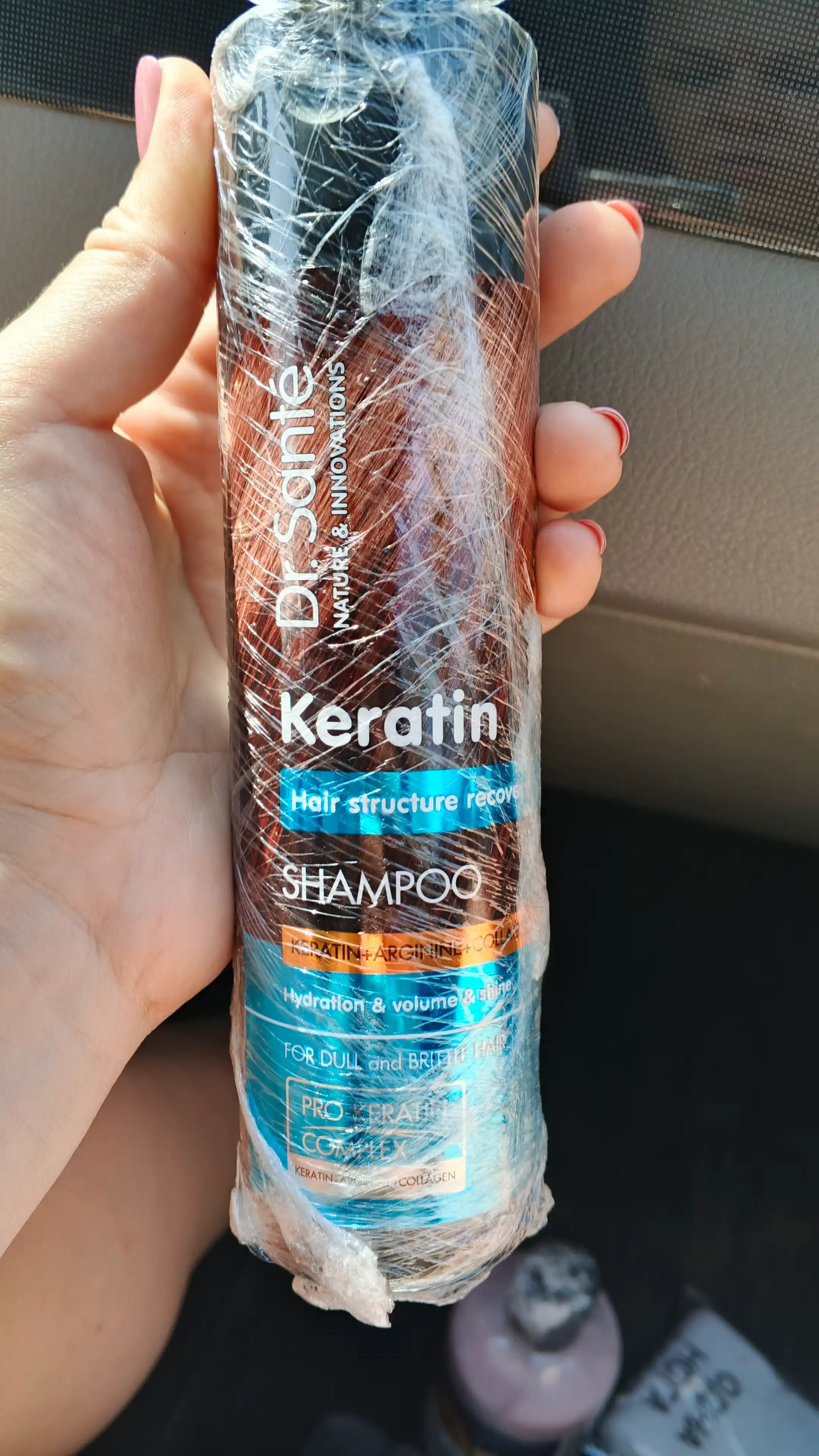 Dr.Sante Keratin shampuni, xira va mo‘rt sochlar uchun, keratin + kollagen + arganin